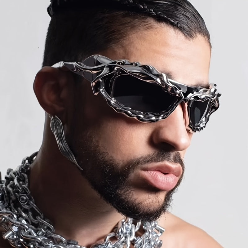 Y2K Hip-Hop Fashion Glasses 2025 New Versatile Party Decorative Glasses for Men and Women