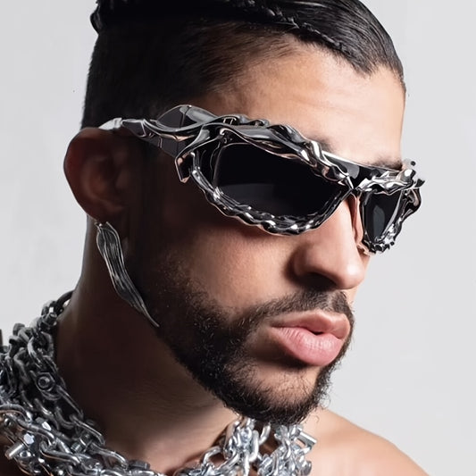Y2K Hip-Hop Fashion Glasses 2025 New Versatile Party Decorative Glasses for Men and Women