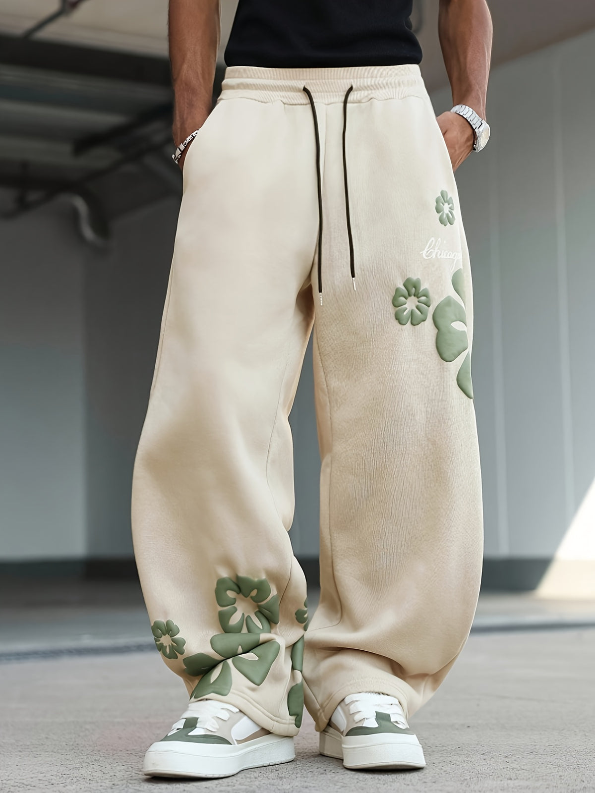 Men's Casual Pants, Loose Version, Comfortable Fabric, Relief Printing, Gift for Boyfriend, Gift for Husband, Suitable for Outdoor Wear in All Seasons