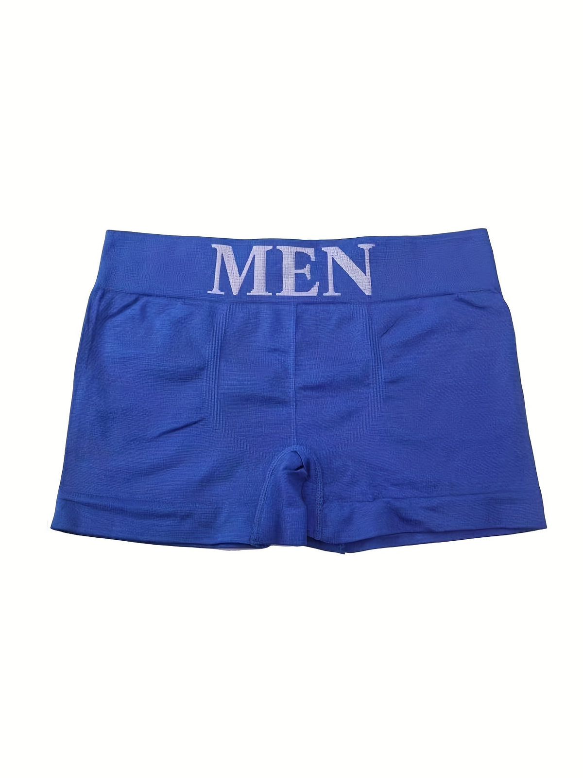 5pcs Men's 'MEN' Print Plain Color High Stretch Breathable Quick Drying Comfortable Boxer Briefs Underwear (smaller Size), S-M