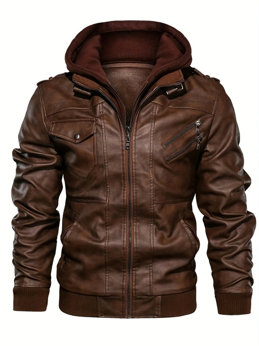 Men's Premium Jacket - Hooded, Zip-Up, Long Sleeve with Pockets | Stylish & Durable for Fall & Winter | Casual Streetwear for Men