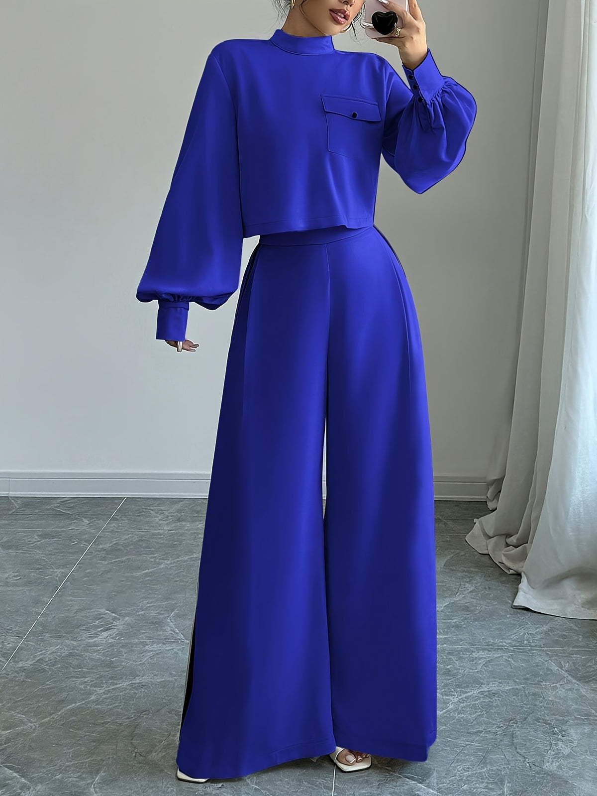 Autumn And Winter Women'S Long-Sleeved And Long Pants Casual Two-Piece Set