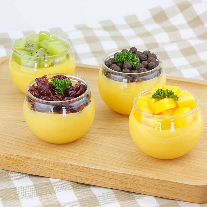 30pcs Mini Transparent Dessert Mousse Cake Containers - Coating-Free Cups, Hand Wash Only, Suitable for Weddings, Christmas Halloween Easter and Graduation Parties