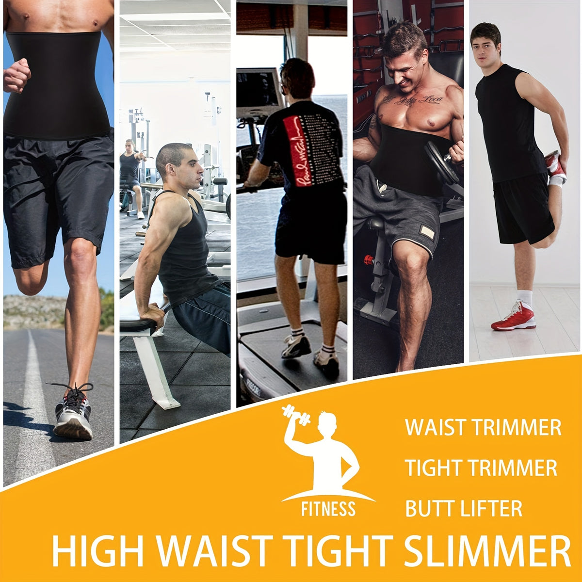 Sports Waist Trainer for Men with Non-Neoprene Sauna Belt