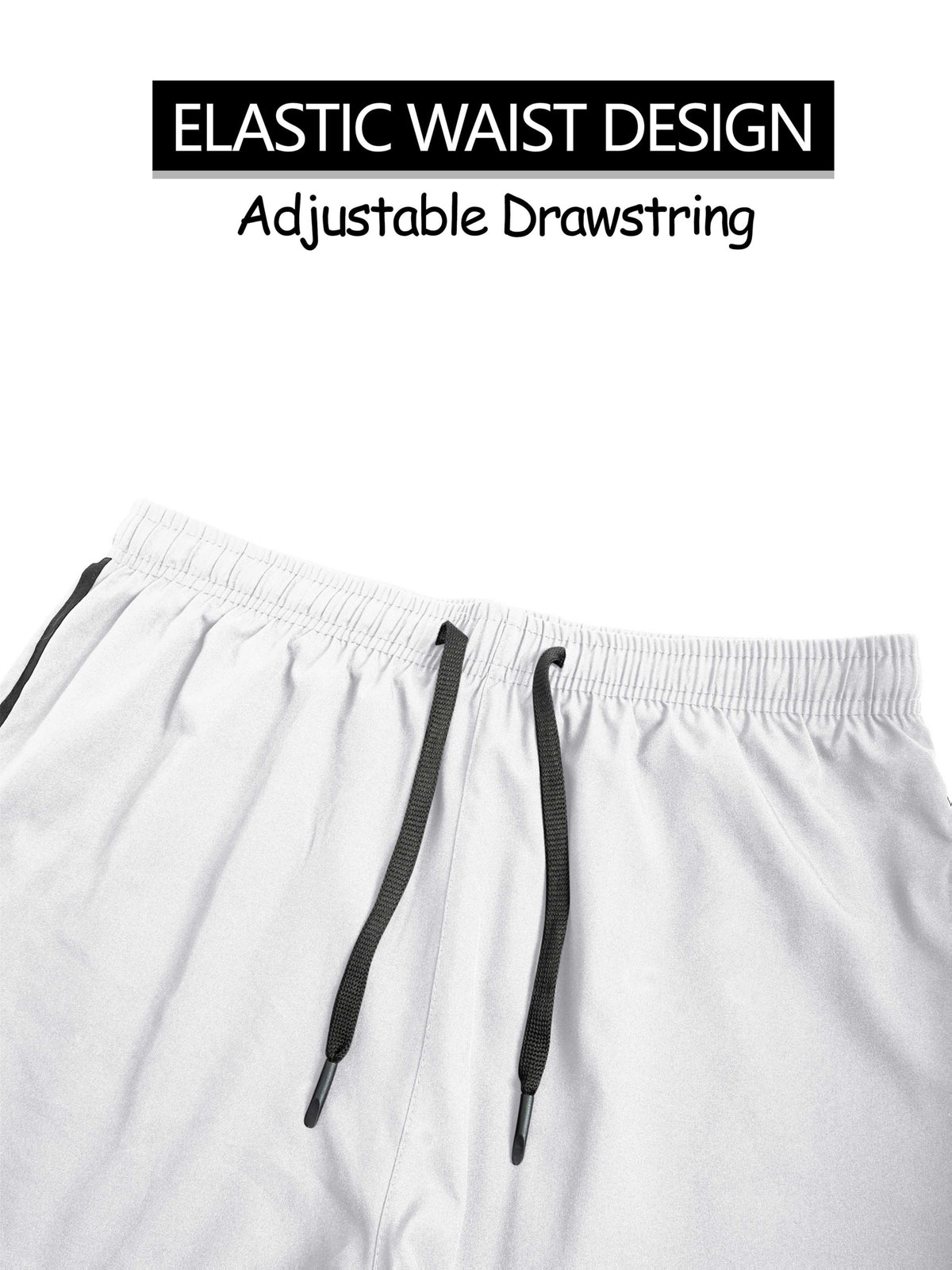 Men's Quick-Dry Double-Layer Sports Shorts with Built-In Pocket and Towel Hanging Loop | Breathable Athletic Shorts Suitable for Training, Jogging, and Fitness, an Essential for Daily Wear