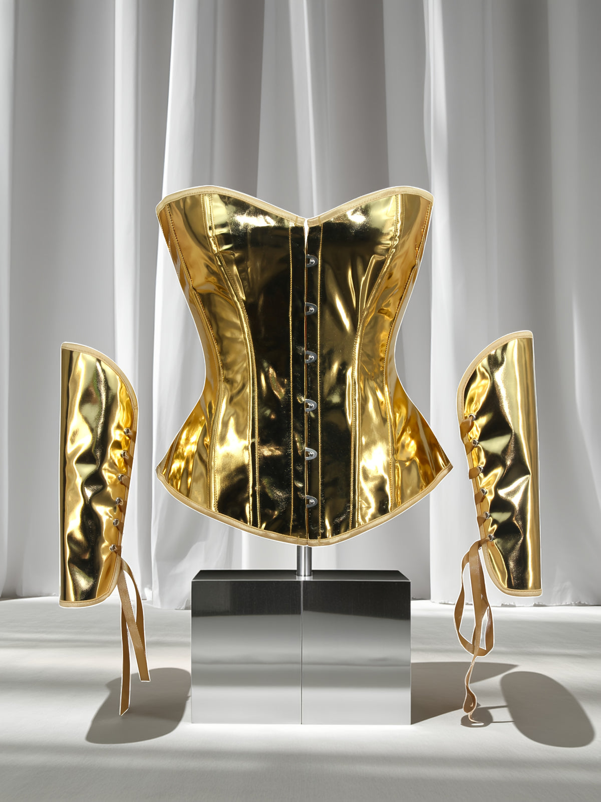 Gogo Future Technology Golden Tight-Fitting CORSET, Steel Knight Performance Ball Gown Set