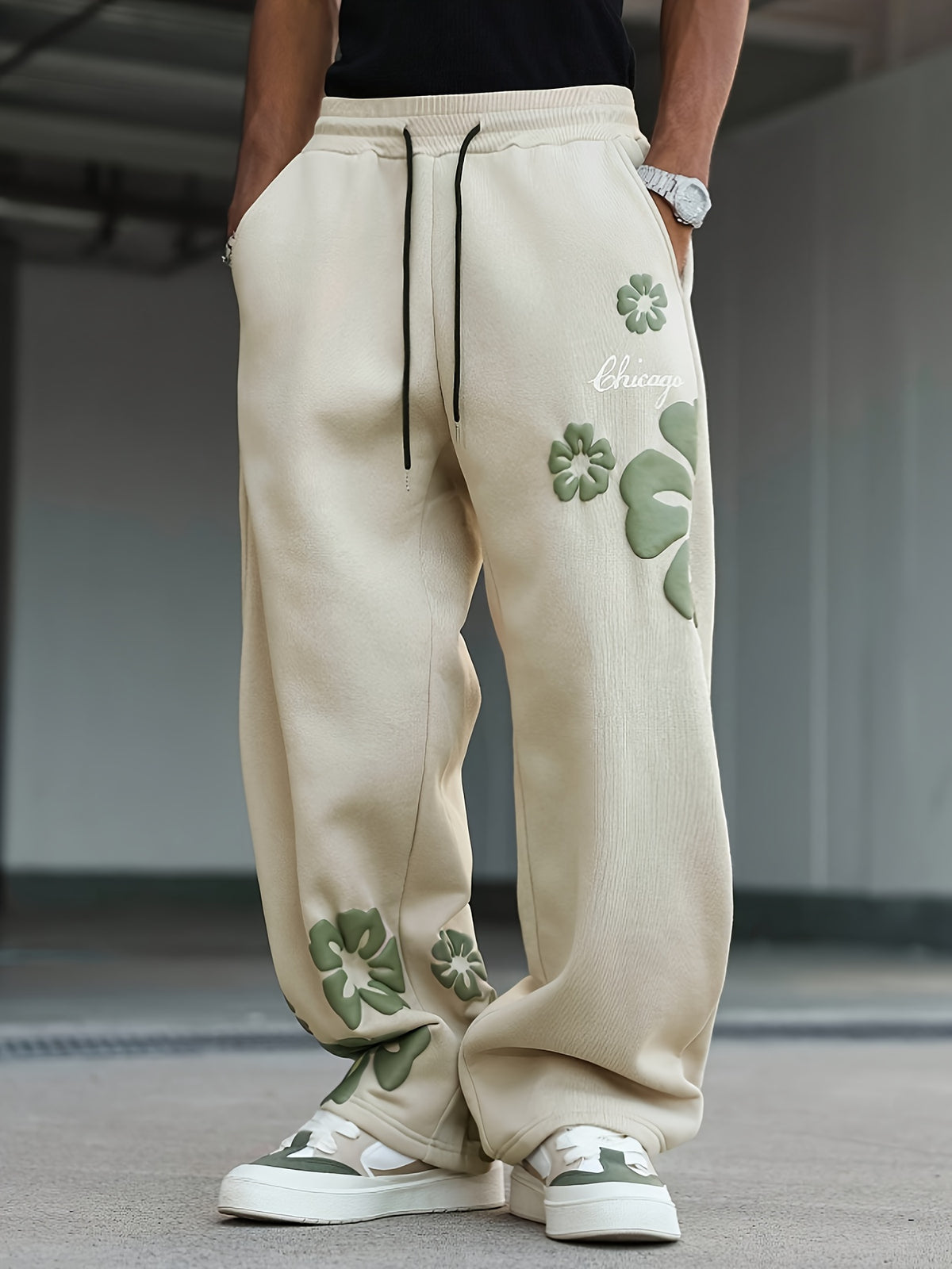 Men's Casual Pants, Loose Version, Comfortable Fabric, Relief Printing, Gift for Boyfriend, Gift for Husband, Suitable for Outdoor Wear in All Seasons