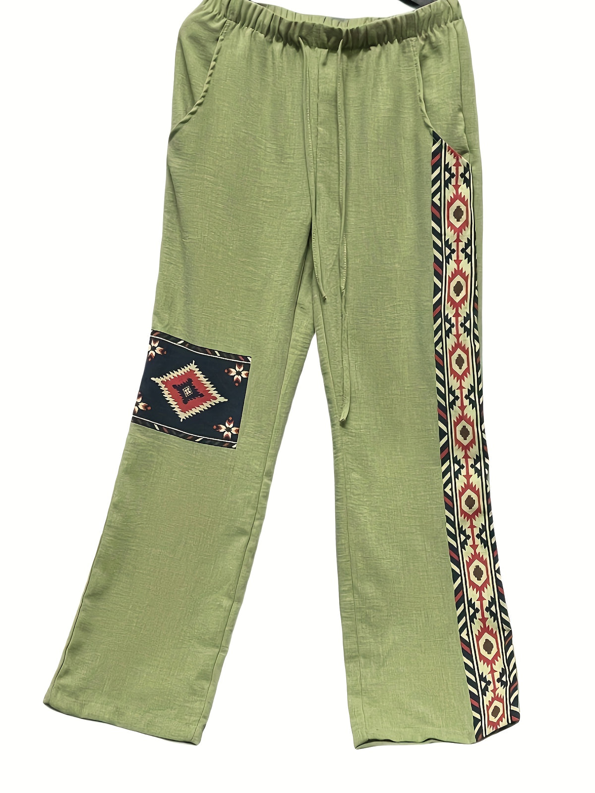 Men Positioning Print Elastic Waist Drawstring Casual Fashion Versatile Long Pants Men 2603