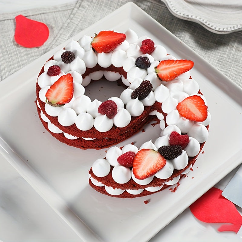 9-Piece Set PET Number Cake Pans 0-8 Mold Templates for DIY Baking, Dessert Decoration, Cookie Cutters – Versatile for Birthdays, Halloween, Thanksgiving, Graduation, Juneteenth, 4th of July – 12-Inch Manual Shaping Kitchen Accessories