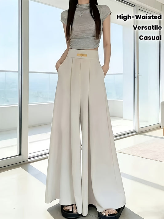 Yamamoto Skirt Pants Women Summer Versatile Outerwear Mom Outfit High Waist Fashionable A-line Half Skirt Hanging Casual Wide Leg Straight Leg Pants Skirt Women