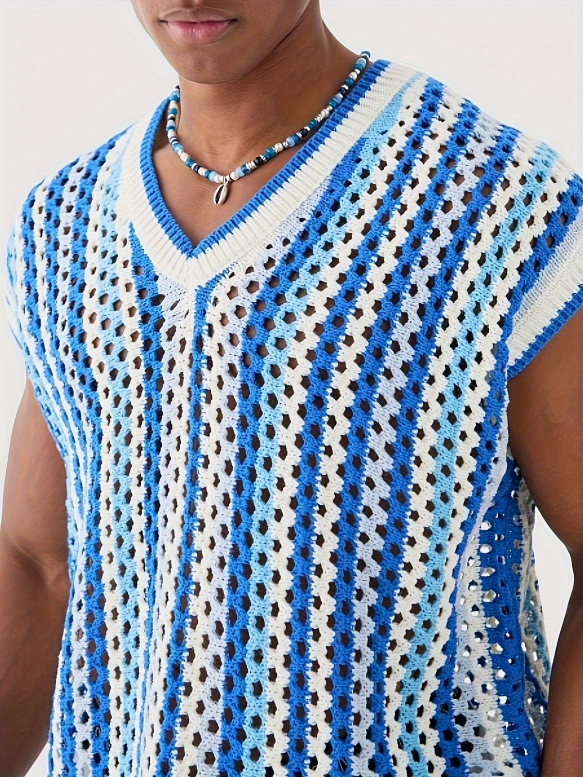 Openwork Crochet Vest