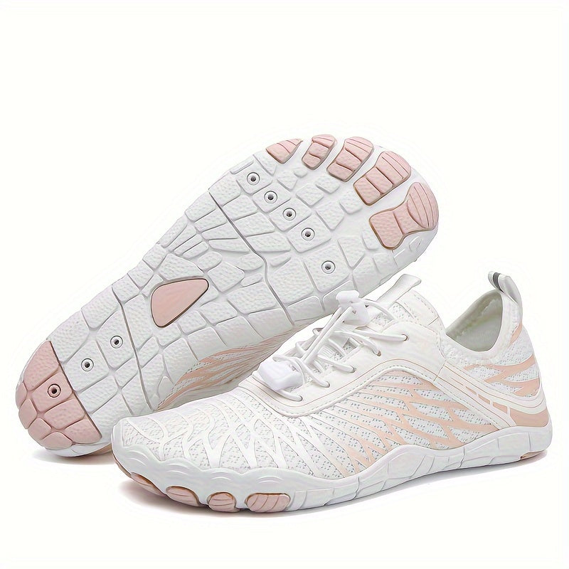 Quick-Dry Aqua Sneakers for Men - Breathable with Non-Slip Rubber Sole for Surfing, Swimming, Beach Tennis & Volleyball - Versatile All-Season Footwear in Gray, Black