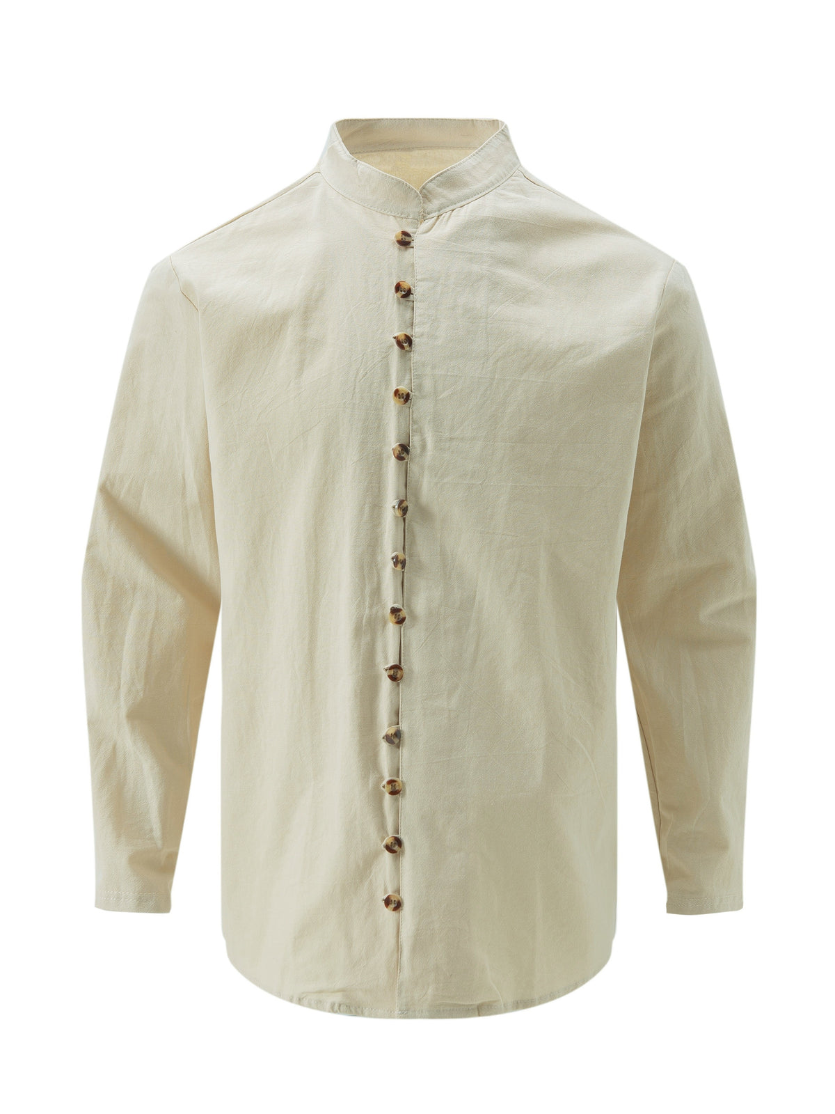 Retro Style Men's Casual Solid Long Sleeve Shirt, Men's Clothes For Spring Summer Autumn, Tops For Men