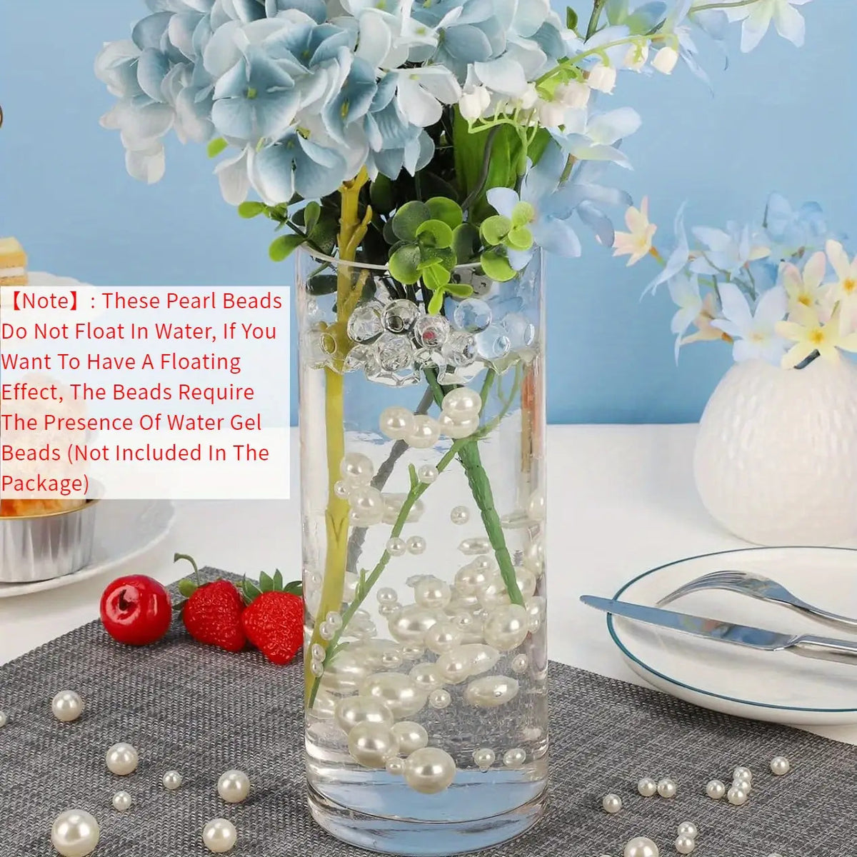 655pcs Elegant Faux Pearl Beads 3-10mm - Polished Floating Beads for Wedding, Bridal Shower, Christmas, Birthday & Party Decor - DIY Crafts, Vase Fillers, Candle Centerpieces, Home & Table Decorations, Pearl Beads for Crafts, Wedding Decorations, Decorat