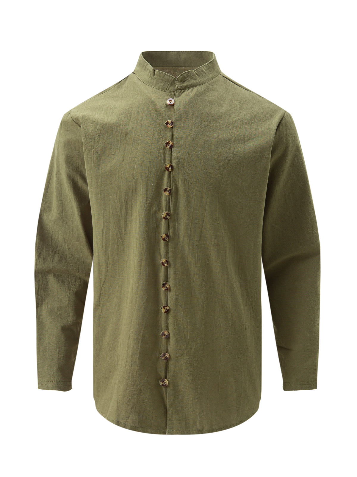 Retro Style Men's Casual Solid Long Sleeve Shirt, Men's Clothes For Spring Summer Autumn, Tops For Men