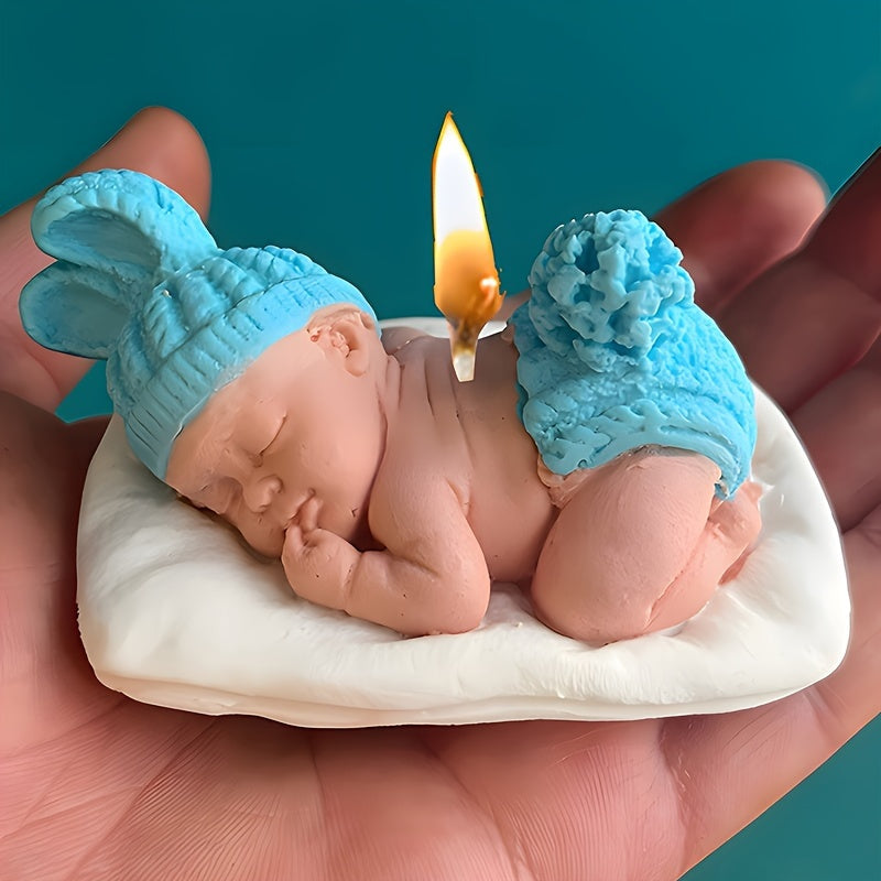 DIY 3D Sleeping Youngsters Angel Silicone Mold for Aromatherapy Candles, Epoxy Resin Crafts, Handmade Soaps - Home Decor Art Ornament Gift