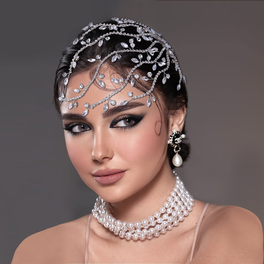 [1pc Rhinestone Hair Comb for Wedding] 1pc Elegant Handcrafted Rhinestone Hair Comb for Women, Bridal Headpiece for Wedding Party Prom, Fairy Theme, Washable, No Feathers, Non-Electric