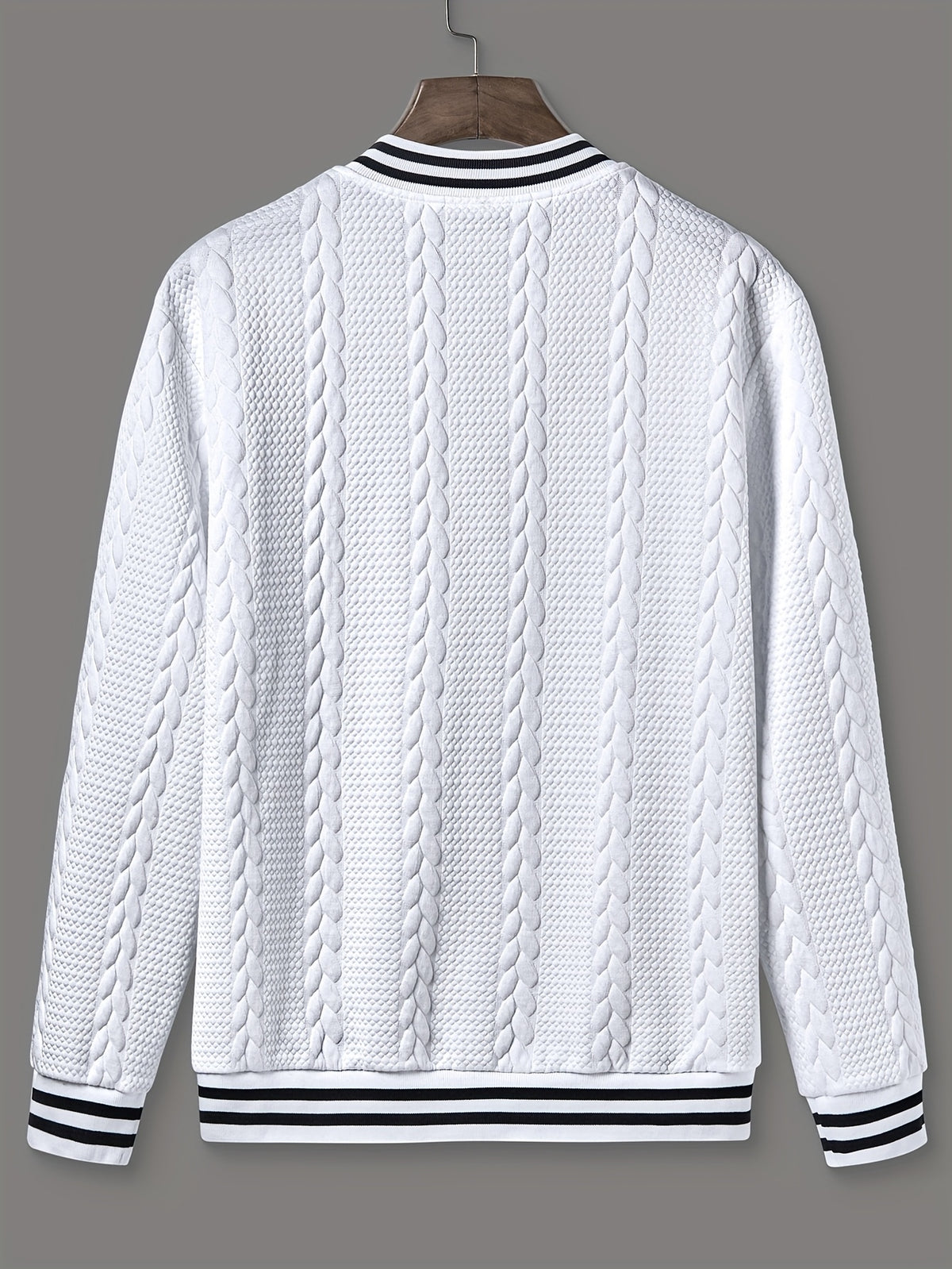 Men's White/Black/Beige (or Grey) -like Collar Blazer Jacket - Single-Breasted Button Closure, Machine-Washable Casual Winter Outerwear, No, Versatile for Smart-Casual & Formal Events (No Dry Clean) - (S