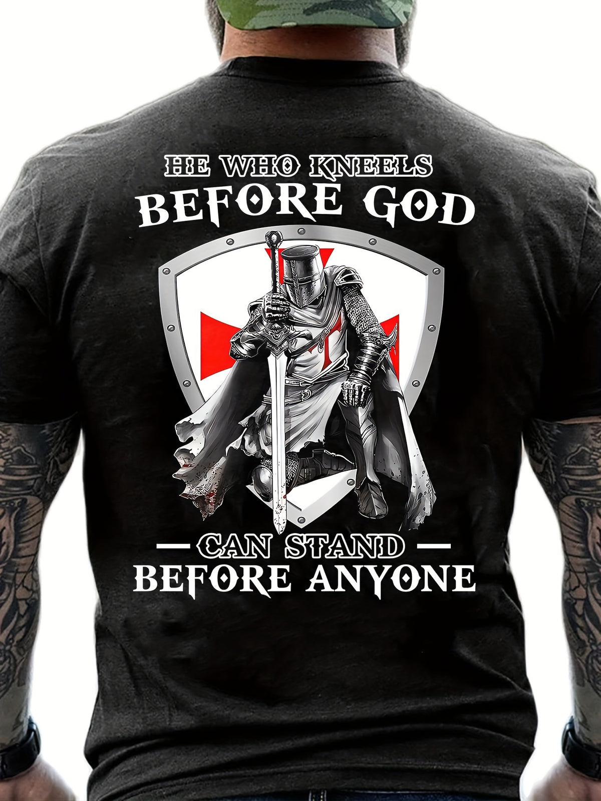 'Until I Said Amen' God Jesus Print T Shirt, Tees For Men, Casual Short Sleeve Tshirt For Summer Spring Fall, Tops As Gifts